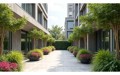 Before and after of an urban green space project
